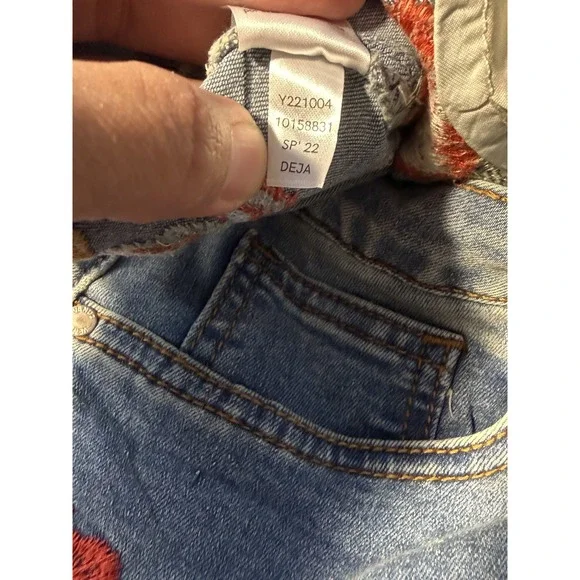 Venus Embroidered Floral Womens Jeans Women's( Size 12 )#2D - Picture 10 of 12
